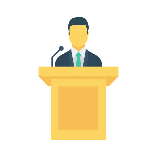 Presentation conference user communications icon