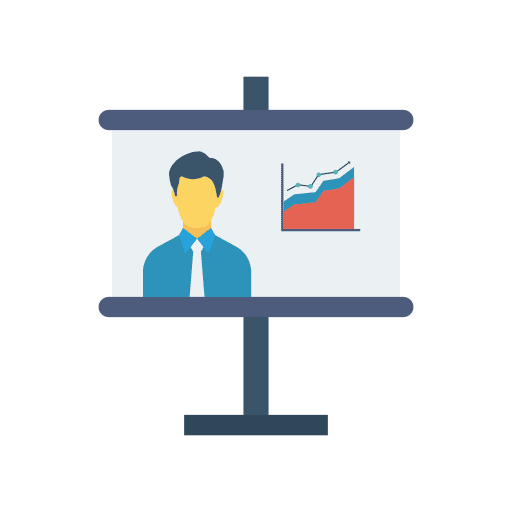 Presentation financial bars business and finance icon