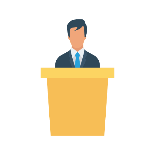 Presentation people education speech icon