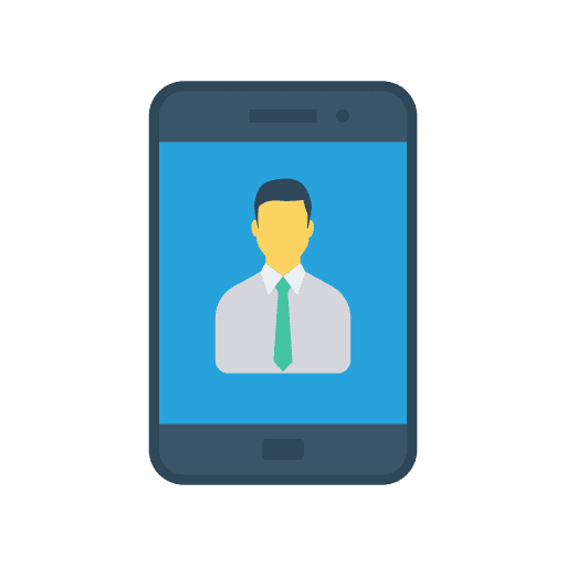 Profile communications login mobile phone icon