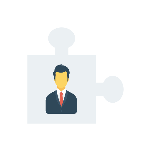 Puzzle strategy business and finance piece icon