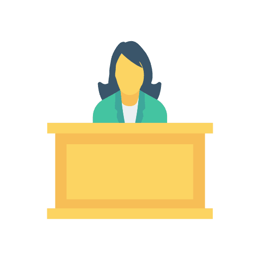 Receptionist reception people woman icon