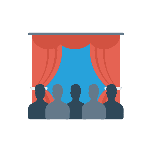 Stage audience entertainment stage icon