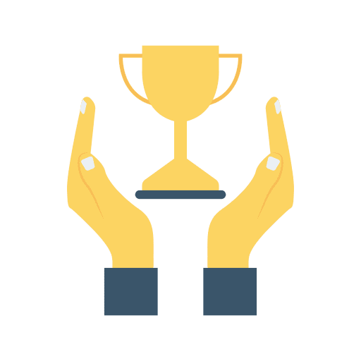 Success running trophy champion icon