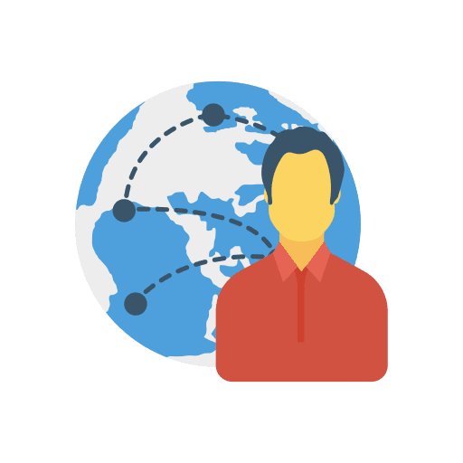 User worldwide networking internet icon