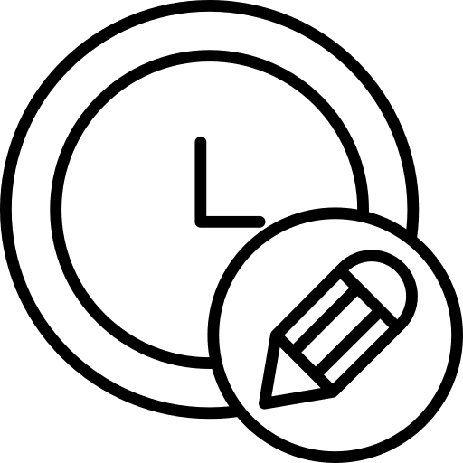 Pencil pencil time time and date icon