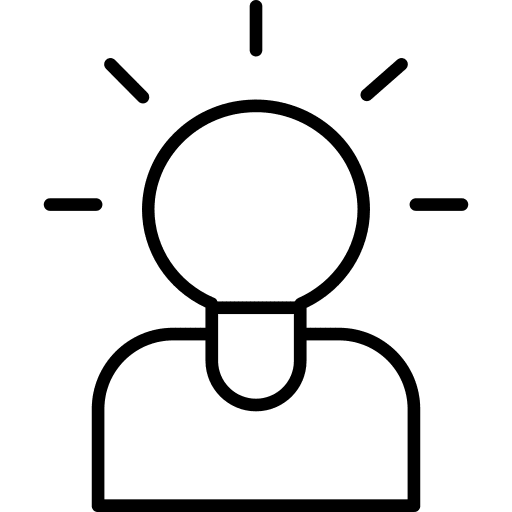 Brainstorming head strategy creative icon