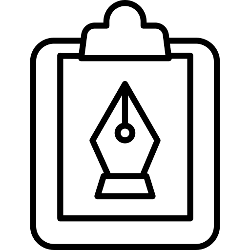 Clipboard file fountain pen art icon