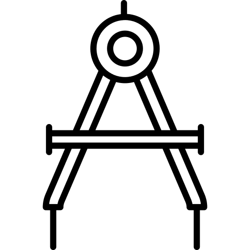 Compass drawing art and design tools and utensils icon