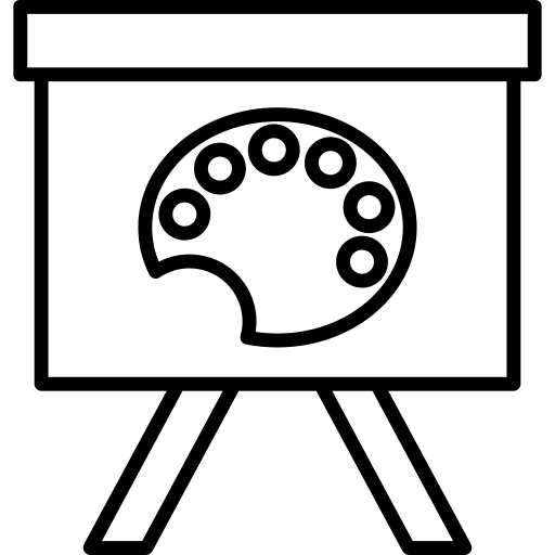 Painting palette artistic painting palette palette icon