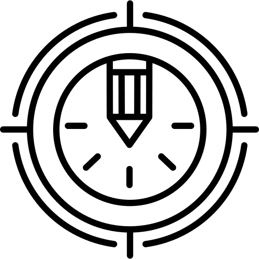 Pencil goal business and finance art and design icon