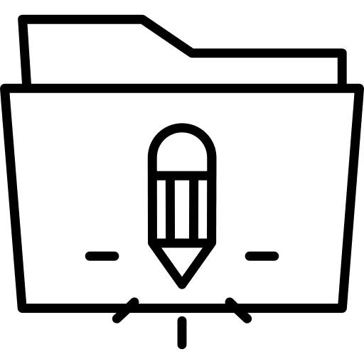 Folder edit tools art and design notes icon