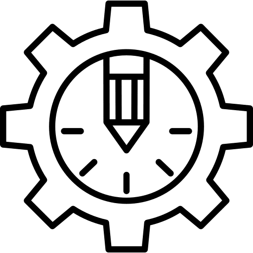 Gear development art art and design icon