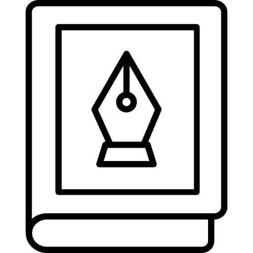 Book book fountain pen edit icon