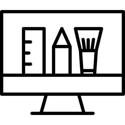 Idea art and design computer ruler icon