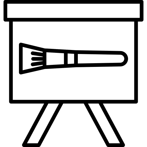 Paint brush design communication communications icon