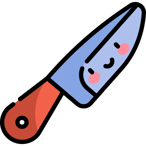 Chefs knife kitchen utensils cooking equipment food and restaurant icon