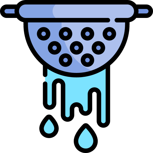 Colander holes kitchenware food and restaurant icon