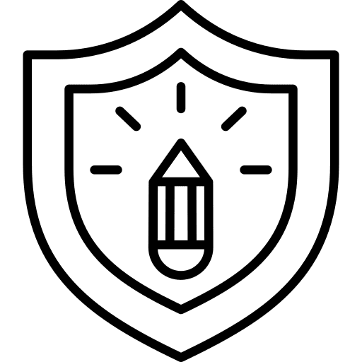 Protection art and design shield protection icon