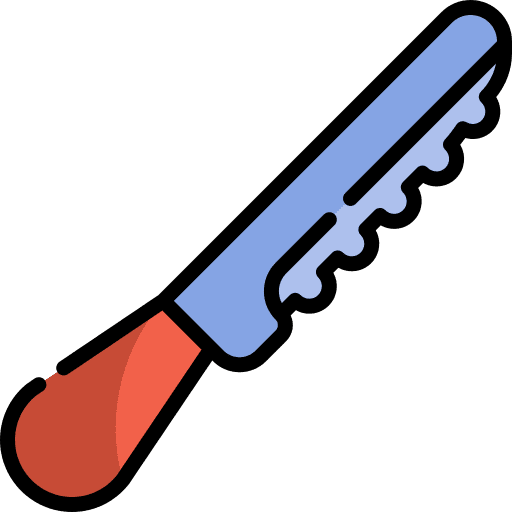 Bread knife cook food and restaurant bread knife icon