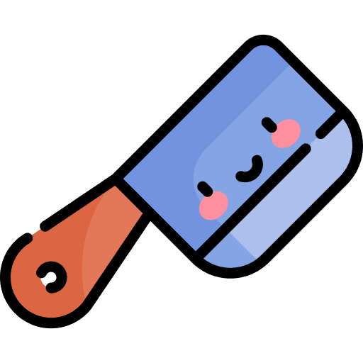 Cleaver knife kitchen utensils food and restaurant cleaver knife icon