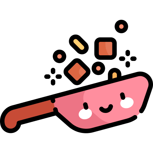 Frying pan hot food frying pan icon