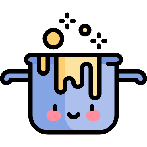 Pot food and restaurant fire pot icon