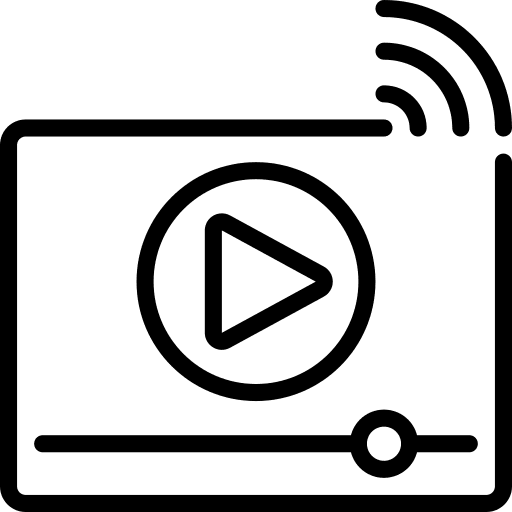 Streaming electronics video play multimedia option icon