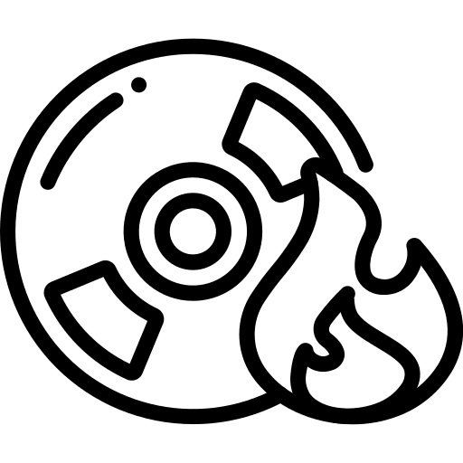 Cd burning cd burn music and multimedia compact disc icon