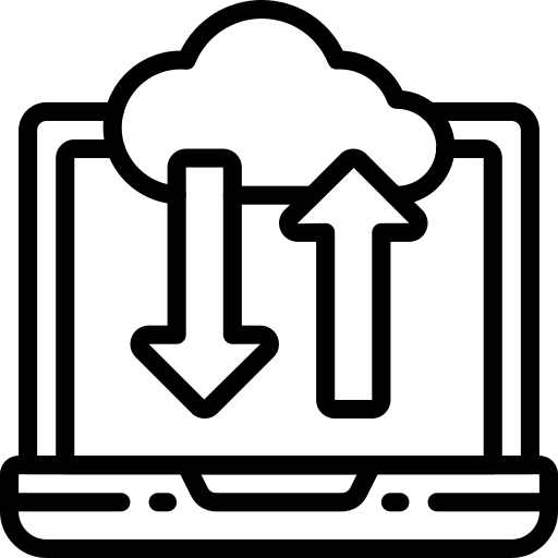 Laptop laptop electronic cloud computing icon