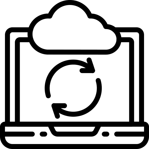 Laptop refresh electronics computer icon