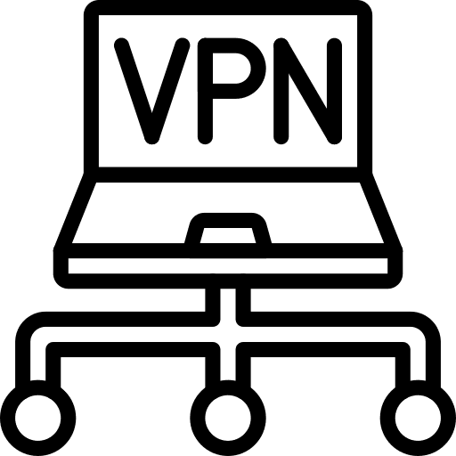 Vpn technology laptop electronic icon