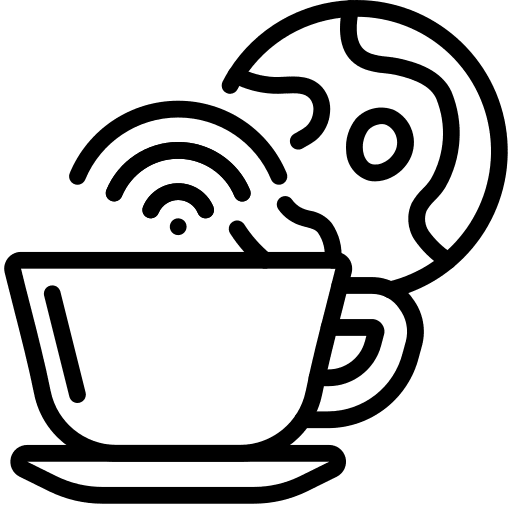 Coffee food and restaurant wifi hot drink icon