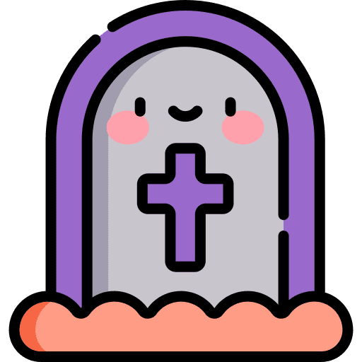 Tomb frightening terror spooky icon