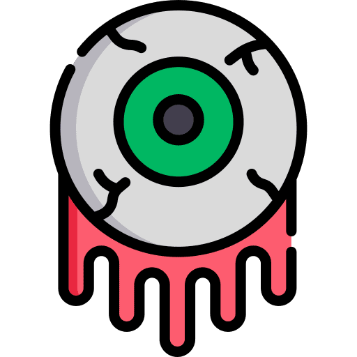 Eyeball frightening horror terror icon