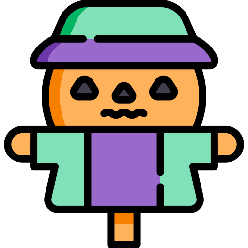 Scarecrow terror frightening halloween icon