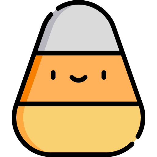 Candy corn autumn food and restaurant candies icon