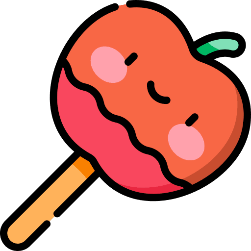 Caramelized apple fruit sweet organic icon