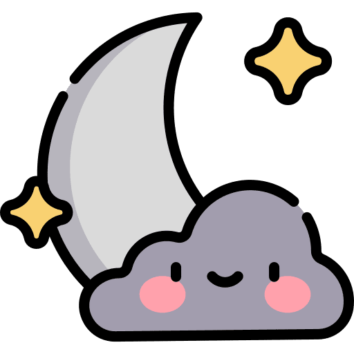 Night night half moon weather icon