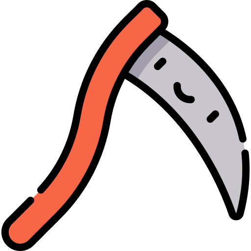 Scythe spooky farming halloween icon