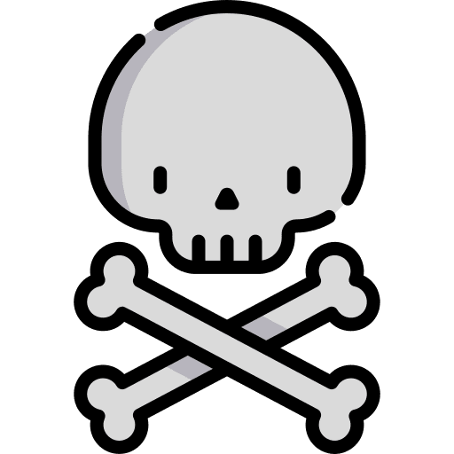 Skull horror skull game over icon
