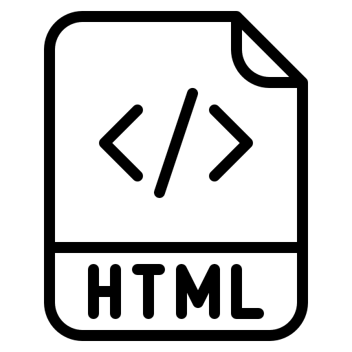 Html file format file extension icon