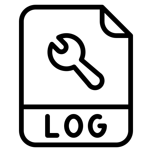 Log format file extension file document icon