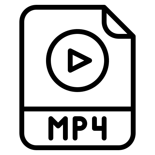 Mp4 music digital file extension icon