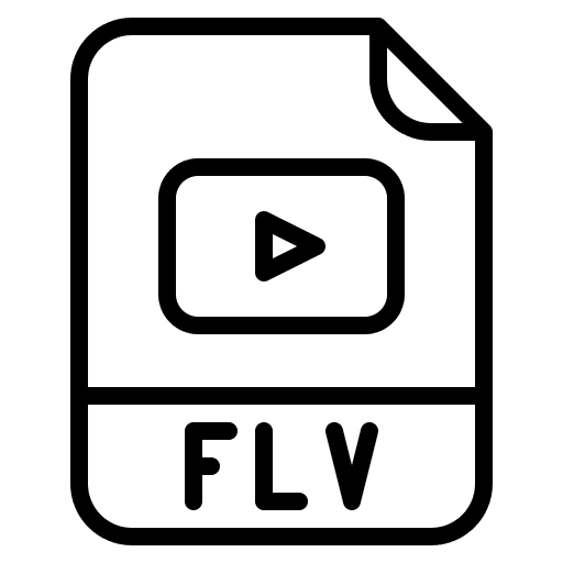 Flv digital file movie icon