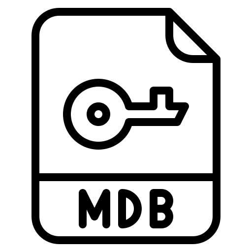 Mdb file files and folders document icon
