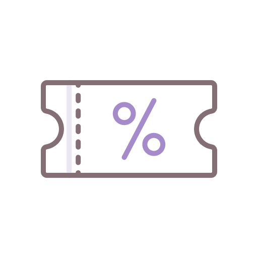 Discount voucher discount airplane ticket vacations icon