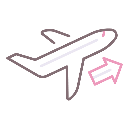 Take off aircraft departure flight icon