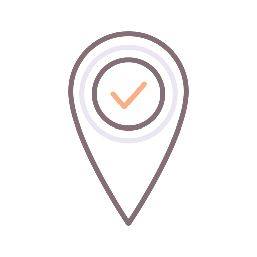 Check in map pointer point map location icon