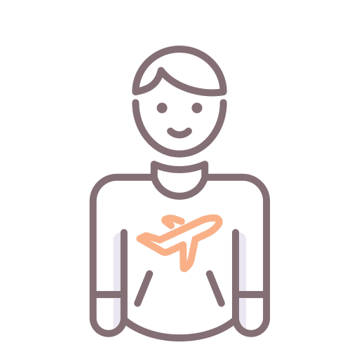 Passenger briefcase people passenger icon